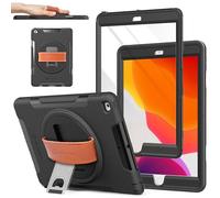 New Trent Funda rígida para iPad de 8ª generación, iPad de 7ª generación, iPad 10.2, con Soporte, Correa giratoria y Protector de Pantalla