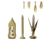 New Type of Gypsum Board Expansion Screw, Self Drilling Drywall Anchors with Screws Kit, Direct Insertion Expansion Screw, Quick & Easy Install, for DIY Metalworking Applicability (100pcs)