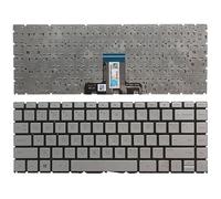 New UK/US/Latin LA Laptop Keyboard for HP Pavilion X360 14-CK 14-CD 14M-CD 14-CE 14-DQ TPN-Q221 14-DG TPN-Q207 TPN-I131 TPN-W131 (Color : Silver US no Backlit)