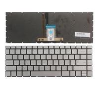 New UK/US/Latin LA Laptop Keyboard for HP Pavilion X360 14-CK 14-CD 14M-CD 14-CE 14-DQ TPN-Q221 14-DG TPN-Q207 TPN-I131 TPN-W131 (Color : Silver US Backlit)