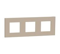 New Unica Marco (Beige, Modelo de mecanismos: x 3, Plástico, Colocar)