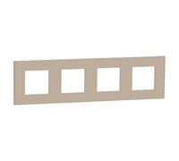 New Unica Marco (Beige, Modelo de mecanismos: x 4, Plástico, Colocar)