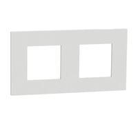 Schneider Electric New Unica Marco (Blanco, Modelo de mecanismos: x 2, Plástico, Colocar)