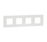 Schneider Electric New Unica Marco (Blanco, Modelo de mecanismos: x 4, Plástico, Colocar)