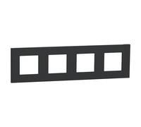 New Unica Marco (Gris antracita, Modelo de mecanismos: x 4, Plástico, Colocar)