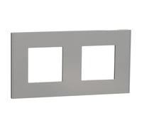 Schneider Electric New Unica Marco (Gris, Modelo de mecanismos: x 2, Plástico, Colocar)