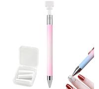 New Upgrade Automatic Refillable Wax Pen, Diamond Painting Art Pens With Wax, Auto Refill Fine Point Nail Diy Crafts Dotting, Rotating Push Accessories for Nails Rhinestone Picker Tool-A