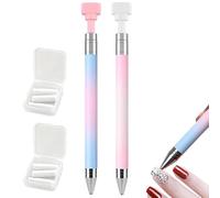 New Upgrade Automatic Refillable Wax Pen, Diamond Painting Art Pens With Wax, Auto Refill Fine Point Nail Diy Crafts Dotting, Rotating Push Accessories for Nails Rhinestone Picker Tool-2pcs