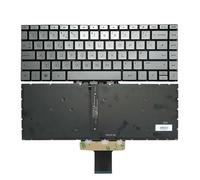 New US/UK/Latin Spanish Laptop Keyboard For HP Pavilion X360 14S-DR 14S-FR 14S-FQ TPN-Q221 L18947-161 240 G7 245 G7 246 G7 (Color : Silver UK Backlit)