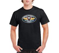New Victory Motorcycle Essential Unisex 100% Cotton Short-Sleeve T-Shirts Black L