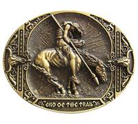 New Vintage Bronze Plated End Of The Trail Western Hebilla del cinturón Belt Buckle