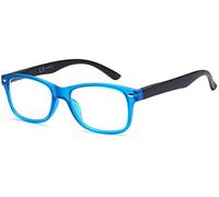 NEW VISION Gafas de lectura para hombre, gafas de vista de lectura para mujer, estilo unisex, montura ligera con patillas de bisagra de muelle NV3138, turquesa, +1.00