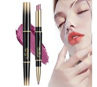 NEW Visulong 2-In-1 Waterproof Lipstick Lip Liner - Lip Liner and Lipstick Combo, 2 in 1 Lip Liner & Lipstick Long Lasting Lip Color Liquid Makeup, Waterproof, Non Fading, Non Stick Cup (#02)