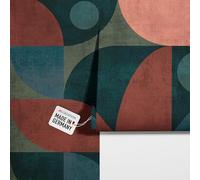 New Walls Papel pintado abstracto motivos rosa rojo azul sala de estar, cocina, dormitorio papel pintado no tejido | 1,59 x 2,80 m
