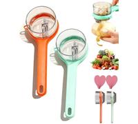 New with Box Storage Kitchen Special FruitPeeler, 2026 New Anti-Slip Vegetable Peeler with Container, Double-Sided Stainless Steel Peelers, Fast Peeling (Mix-2PCS)