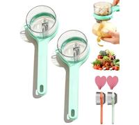 New with Box Storage Kitchen Special FruitPeeler, 2026 New Anti-Slip Vegetable Peeler with Container, Double-Sided Stainless Steel Peelers, Fast Peeling (Green-2PCS)