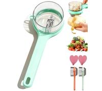 New with Box Storage Kitchen Special FruitPeeler, 2026 New Anti-Slip Vegetable Peeler with Container, Double-Sided Stainless Steel Peelers, Fast Peeling (Green-1PCS)