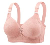 New Women Underwear Thin Soft Comfortable No Underwire Retraction Full Cup Bra, Light Green, 20(Light Pink,14)