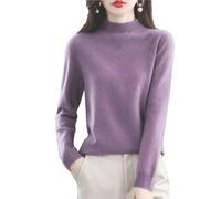 New Womens Cashmere Sweater Crew Neck Long Sleeve Soft Knit Pullover Lightweight Warm Elegant Top