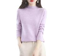 New Womens Cashmere Sweater Crew Neck Long Sleeve Soft Knit Pullover Lightweight Warm Elegant Top