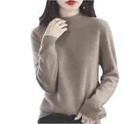 New Womens Cashmere Sweater Crew Neck Long Sleeve Soft Knit Pullover Lightweight Warm Elegant Top