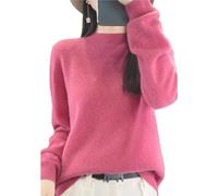 New Womens Cashmere Sweater Crew Neck Long Sleeve Soft Knit Pullover Lightweight Warm Elegant Top