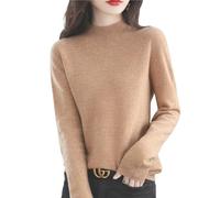 New Womens Cashmere Sweater Crew Neck Long Sleeve Soft Knit Pullover Lightweight Warm Elegant Top