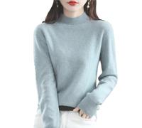 New Womens Cashmere Sweater Crew Neck Long Sleeve Soft Knit Pullover Lightweight Warm Elegant Top