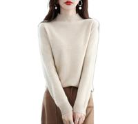 New Womens Cashmere Sweater Crew Neck Long Sleeve Soft Knit Pullover Lightweight Warm Elegant Top