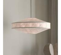 New Works lámpara colgante Kite, Ø 75 cm, blanca, 3 luces, vellón