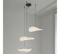 New Works Lámpara colgante LED Tense, blanca, Ø 152 cm, 3 luces True