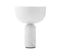 New Works Lámpara de mesa portátil Kizu White marble