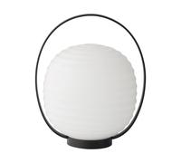 New Works Lámpara de sobremesa LED recargable Linterna, blanca, cristal,