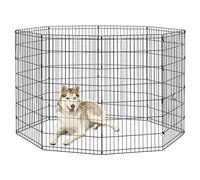 New World modelo B550-48 Parque o corralito para perros sin puerta, 60,96 x 121,92 cm, con revestimiento en negro