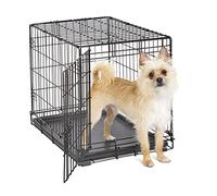 New World modelo B24 Jaula para perros recién óptimizada, con una sola puerta, bandeja a prueba de fugas, patas protectoras y nuevas características patentadas, longitud de 60,96 cm