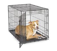 New World modelo B36 Jaula para perros recién óptimizada, con una sola puerta, bandeja a prueba de fugas, patas protectoras y nuevas características patentadas, longitud de 91,44 cm