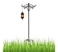 New Wrought Iron Garden Lighting Hooks, Outdoor Double Shepherd Hooks, Cour