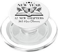 New Year 2026 Reading Book 12 New Chapters 365 New Chances PopSockets PopGrip para MagSafe