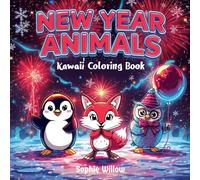 New Year Animals - Kawaii Coloring Book: Adorable New Year Coloring Pages with Cute Animals, Fireworks and Festive Scenes for Kids Ages 4-8 | Fun ... Bears, Bunnies, Llamas and More (62 Pages)