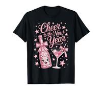 New Year Cheer Pink Celebration Cute Holiday Style Camiseta