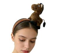 New Year Headband - Festive Lunar Horse Celebration, Head Prop with, Versatile Intricate Embroidery Hair Accessory, Ideal for Culture Fans Event Guests