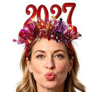 New Year Headpiece - Light Up LED Glitter Christmas Headband 2027