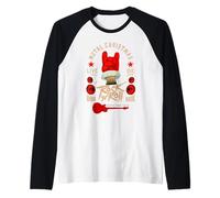 New Year Metal Christmas 2024 Rock & Roll Music Hand Sign Camiseta Manga Raglan