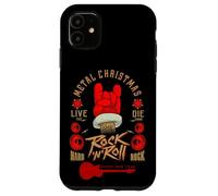 New Year Metal Christmas 2024 Rock & Roll Music Hand Sign Carcasa para iPhone 11