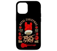New Year Metal Christmas 2024 Rock & Roll Music Hand Sign Carcasa para iPhone 12/12 Pro