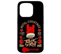 New Year Metal Christmas 2024 Rock & Roll Music Hand Sign Carcasa para iPhone 15 Pro