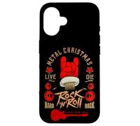 New Year Metal Christmas 2024 Rock & Roll Music Hand Sign Carcasa para iPhone 16