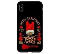 New Year Metal Christmas 2024 Rock & Roll Music Hand Sign Carcasa para iPhone XS MAX