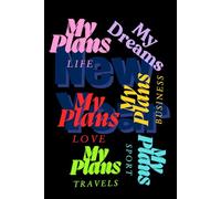 New Year Plans Black Colorful: Home School Office Notebook