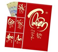 New Year Red Sobres - Asian Festive Packet Collection, Symbolic Cash Holder Set, Portable Tool | Decorative Red Envelope For Boys Girls Youth Teens Son Daughter Family Celebration